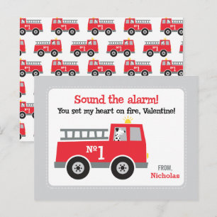 Feuerwehrfahrzeuge Feiertagspostkarte