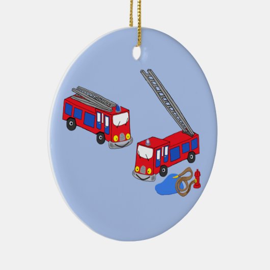 Feuerwehrfahrzeuge Keramikornament (Rechts)