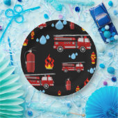 Feuerwehrfahrzeuge Kids Party Boys Papier Neapel Pappteller (Party)