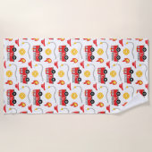 Feuerwehrfahrzeuge Kinder Strandtuch (Vorderseite)