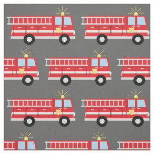 Feuerwehrfahrzeuge Niedliche Kleinkinderfahrzeuge Stoff