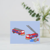 Feuerwehrfahrzeuge Postkarte (Stehend Vorderseite)