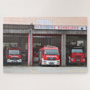 Feuerwehrfahrzeuge, Santiago, Spanien Puzzle