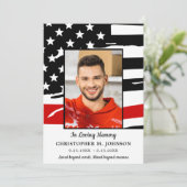 Feuerwehrfeier der Gedenkstätte Einladung (Stehend Vorderseite)