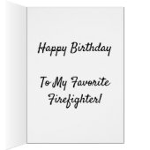 Feuerwehrfeuer Flammen Happy Birthday (Innen (Rechts))