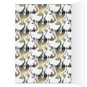 Feuerwehrfeuer Flammen Happy Birthday (Innen (Links))