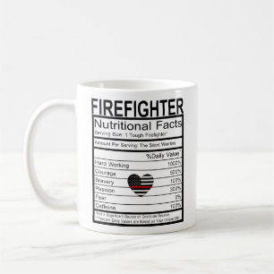 Feuerwehrfeuer-Schildkröte-Herz-Nährwertkennzeichn Kaffeetasse