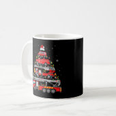 Feuerwehrfeuer Truck Weihnachtsbaum Lichter Santa Kaffeetasse (Vorderseite Links)