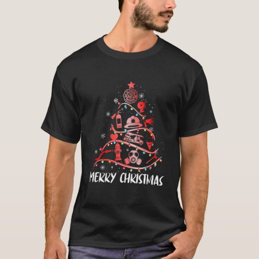 Feuerwehrfeuer Weihnachtsbaum Feuerwehrfeuer Hydra T-Shirt (Vorderseite)