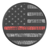 Feuerwehrfeuerflagge Eishockey Puck (Vorderseite)
