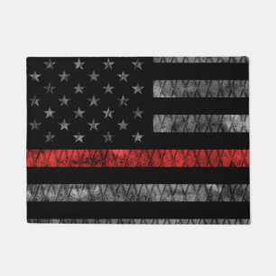 Feuerwehrfeuerflagge Fußmatte