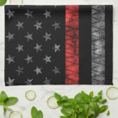 Feuerwehrfeuerflagge Geschirrtuch (Gefaltet)