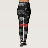 Feuerwehrfeuerflagge Leggings (Rückseite)