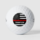 Feuerwehrfeuerflagge Personalisierte Feuerfeuerwol Golfball (Vorderseite)