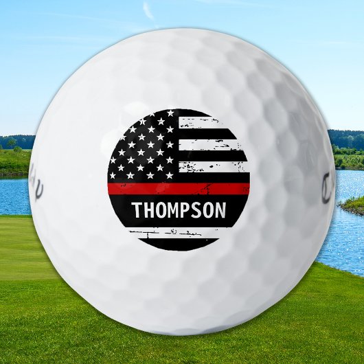 Feuerwehrfeuerflagge Personalisierte Feuerfeuerwol Golfball