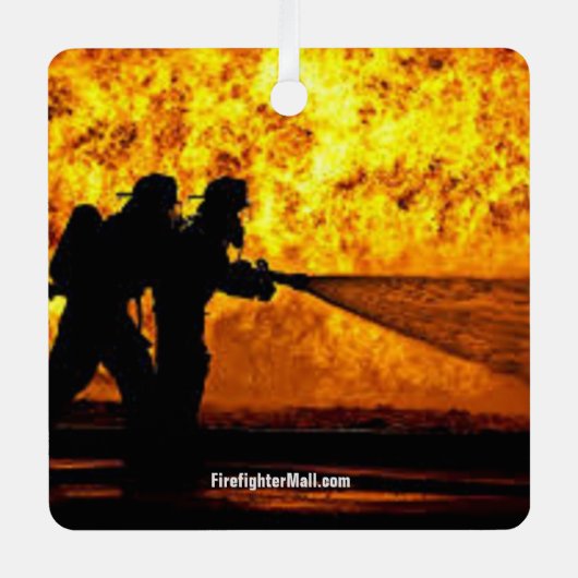 Feuerwehrfeuerflames Metalldekoration Ornament Aus Metall (Vorderseite)