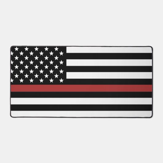 Feuerwehrfeuerlöschablage mit dünner roter Linie Schreibtischunterlage (Vorderseite)