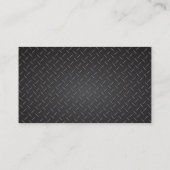 Feuerwehrfeuerwehr Modernes Dunkles Metall Visitenkarte (Rückseite)