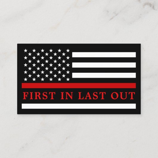 Feuerwehrfeuerwehrfeuer für das Logo "Red Line" de Visitenkarte (Rückseite)