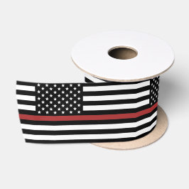 Feuerwehrfeuerwehrhelm der roten Linie - Amerikani Satinband