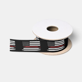 Feuerwehrfeuerwehrhelm der roten Linie - Amerikani Satinband