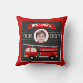 Feuerwehrfeuerwehrmann Kids-Raum mit eigenem Foto Kissen (Rückseite)