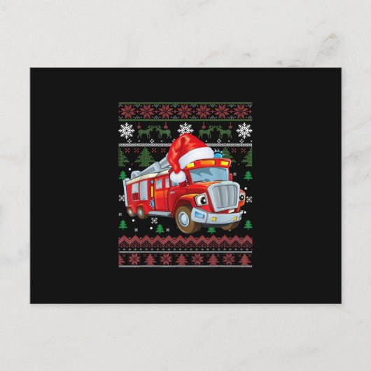 Feuerwehrfeuerwehrmann Weihnachten Niedliche Junge (Vorderseite)