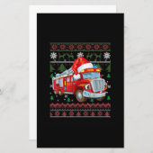 Feuerwehrfeuerwehrmann Weihnachten Niedliche Junge Briefpapier (Vorne/Hinten)