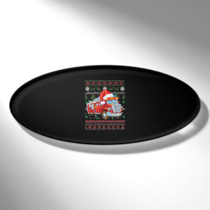 Feuerwehrfeuerwehrmann Weihnachten Niedliche Junge Namenschild