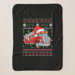 Feuerwehrfeuerwehrmann Weihnachten Niedliche Junge Sherpadecke