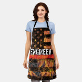 Feuerwehrflagge des Ingenieurs Schürze (Getragen)