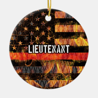 Feuerwehrflagge Keramik Ornament