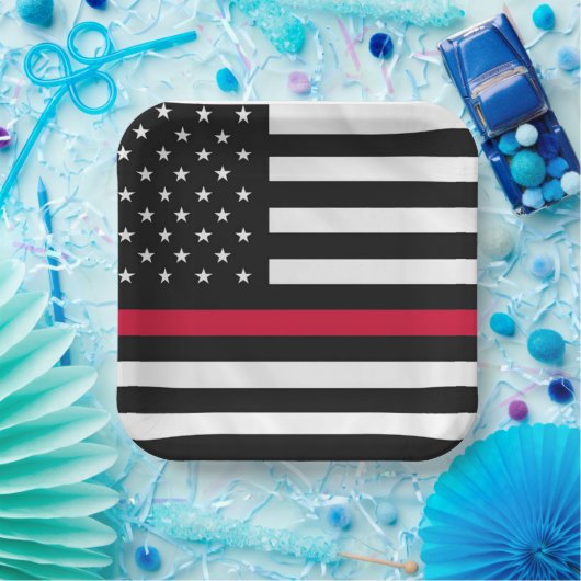 Feuerwehrflagge Pappteller (Party)