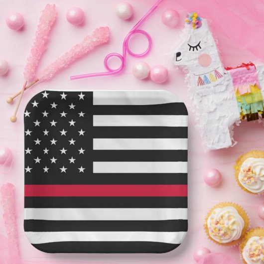 Feuerwehrflagge Pappteller (Party)