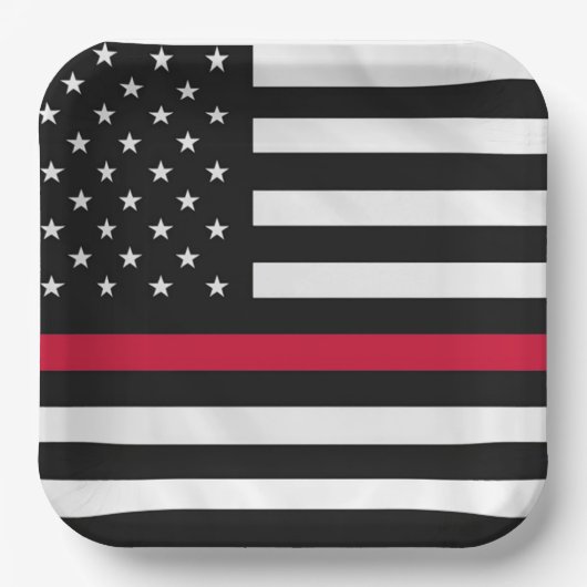 Feuerwehrflagge Pappteller (Vorderseite)