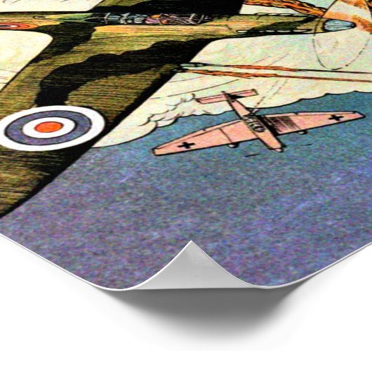 Feuerwehrflugzeug Vintag Poster (Ecke)