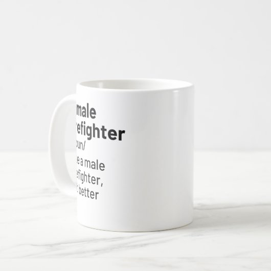 Feuerwehrfrau Definition Witziger Brandkampf T Kaffeetasse (Vorderseite Links)