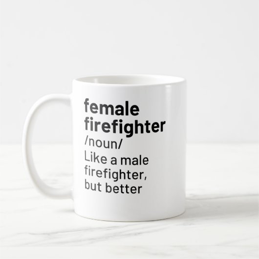 Feuerwehrfrau Definition Witziger Brandkampf T Kaffeetasse (Links)
