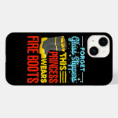 Feuerwehrfrau Diese Prinzessin trägt Feuerstiefel Case-Mate iPhone Hülle (Rückseite (Horizontal))