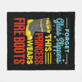 Feuerwehrfrau Diese Prinzessin trägt Feuerstiefel Fleecedecke (Vorderseite (Horizontal))