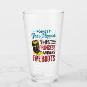 Feuerwehrfrau Diese Prinzessin trägt Feuerstiefel Glas (Vorderseite)