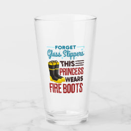 Feuerwehrfrau Diese Prinzessin trägt Feuerstiefel Glas