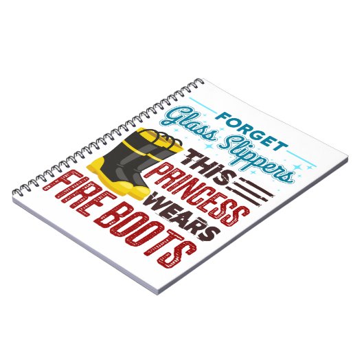 Feuerwehrfrau Diese Prinzessin trägt Feuerstiefel Notizblock (Linke Seite)