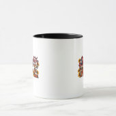 Feuerwehrfrau-EHEFRAU – Sonnenblume Leopard-Flamme Tasse (Zentrum)