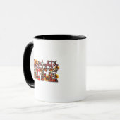 Feuerwehrfrau-EHEFRAU – Sonnenblume Leopard-Flamme Tasse (Vorderseite Links)