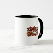 Feuerwehrfrau-EHEFRAU – Sonnenblume Leopard-Flamme Tasse (VorderseiteRechts)