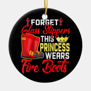 Feuerwehrfrau Frauen Feuerwehr Keramik Ornament