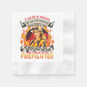 Feuerwehrfrau Serviette (Vorderseite)