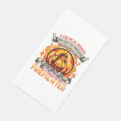 Feuerwehrfrau Serviette (Ecke)