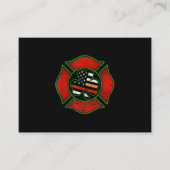 Feuerwehrfrau St Patricks Day Irish American Flag Visitenkarte (Vorderseite)